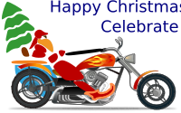 Santa on chopper