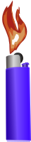 Lighter with Flame
