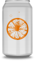 Orange soda can