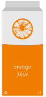 Orange juice carton