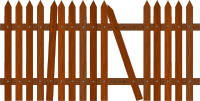 broken picket fence
