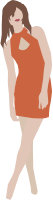 Girl in simple dress