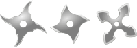 silver shurikens