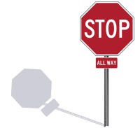 Stop Sign on Post