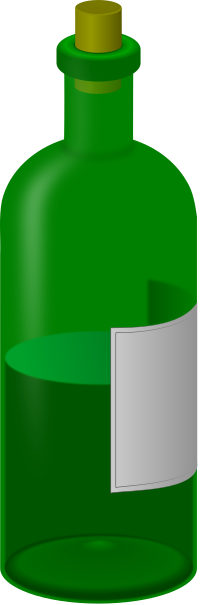 wine bottle with label