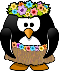 Hula dancer penguin