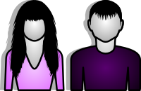 male and female abstract