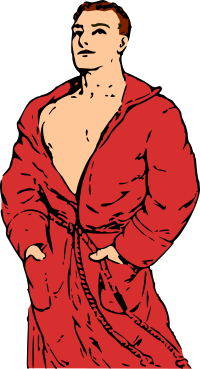 Man in Bathrobe