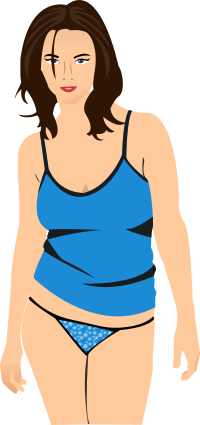 Woman wearing undies