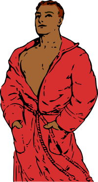 Man in Bathrobe 2