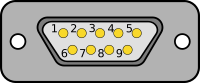 DB9 chassis connector -- backside