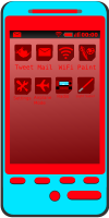 Android Phone Blue and Red