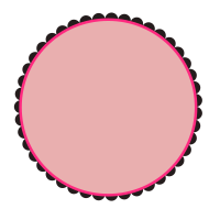 Scalloped Round Frame