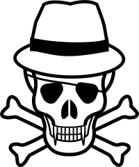 skull and hat