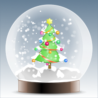 Christmas tree snow globe