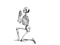 skeleton praying