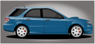 nice blue car