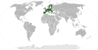 Europe Highlighted in Worldmap