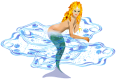 Mermaid in clear water