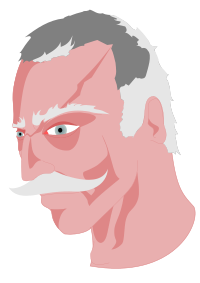 Mad old man