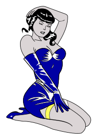 Pin-up blue