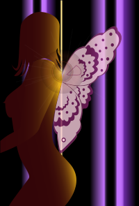 butterfly woman