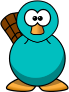 Cartoon Platypus Teal