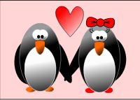 Penguin in the spring