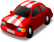 little red racing car