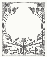 Art Nouveau Flower Frame