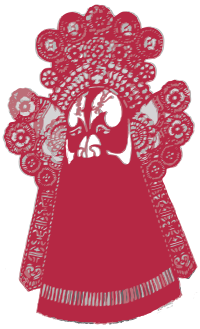 Chinese paper cut style face mask cleaned