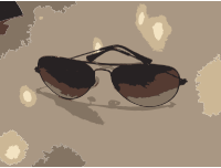 Sunglasses on table