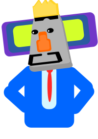 abstract cartoony space king