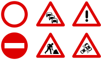 Traffic sign icons
