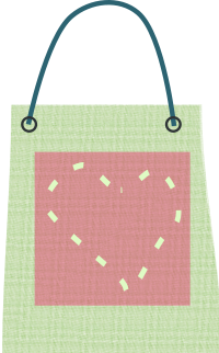 beach bag with a heart