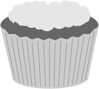Grayscale cupcake