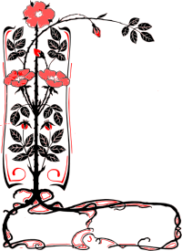 Corner Flower Frame - Red