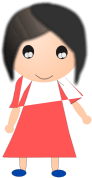 Girl in red dress