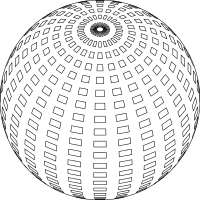 Sphere made of square outlines