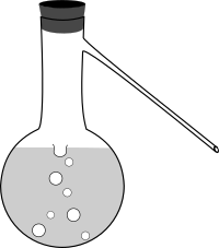 distilling flask with sidearm and stopper