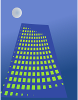 Building in moonlight