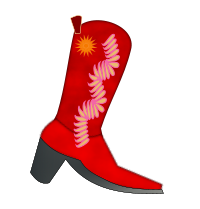 Red Santiag for women