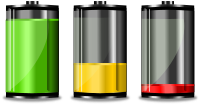 Battery levels. Niveles de baterÃ­a