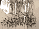 Chinese ink painting tree 
