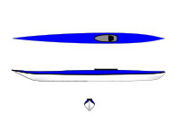 Touring kayak, multiple views