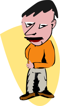 Man with sleepy face