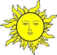 Sun with a face by Rones