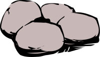 Four boulders