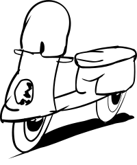 Scooter line drawing