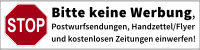 Postbox label "No advertisements" (german)